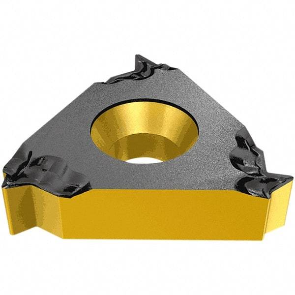 Iscar - 16EL External Left Hand ISO Laydown Threading Insert - Grade IC908, TiAlN Coated Carbide, 9.53mm Inscribed Circle - Benchmark Tooling