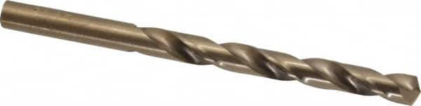 Hertel - 21/64" 135° Cobalt Jobber Drill - Oxide/Gold Finish, Right Hand Cut, Spiral Flute, Straight Shank, 4-5/8" OAL, Split Point - Benchmark Tooling