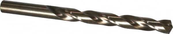 Hertel - 7/16" 135° Cobalt Jobber Drill - Oxide/Gold Finish, Right Hand Cut, Spiral Flute, Straight Shank, 5-1/2" OAL, Split Point - Benchmark Tooling