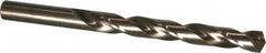 Hertel - 7/16" 135° Cobalt Jobber Drill - Oxide/Gold Finish, Right Hand Cut, Spiral Flute, Straight Shank, 5-1/2" OAL, Split Point - Benchmark Tooling