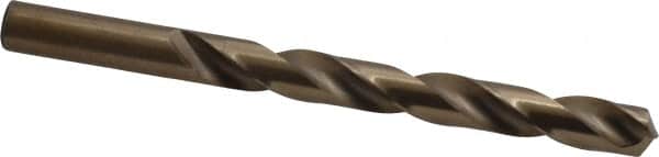 Hertel - 29/64" 135° Cobalt Jobber Drill - Oxide/Gold Finish, Right Hand Cut, Spiral Flute, Straight Shank, 5-5/8" OAL, Split Point - Benchmark Tooling