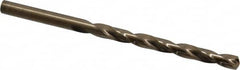 Hertel - #3 135° Cobalt Jobber Drill - Oxide/Gold Finish, Right Hand Cut, Spiral Flute, Straight Shank, 3-3/4" OAL, Split Point - Benchmark Tooling
