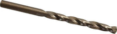 Hertel - Letter H 135° Cobalt Jobber Drill - Oxide/Gold Finish, Right Hand Cut, Spiral Flute, Straight Shank, 4-1/8" OAL, Split Point - Benchmark Tooling