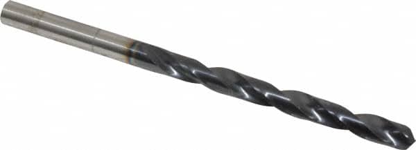Hertel - 7/32" 135° Cobalt Jobber Drill - TiAlN Finish, Right Hand Cut, Spiral Flute, Straight Shank, 3-3/4" OAL, Split Point - Benchmark Tooling