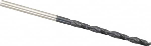 Hertel - #37 135° Cobalt Jobber Drill - TiAlN Finish, Right Hand Cut, Spiral Flute, Straight Shank, 2-1/2" OAL, Split Point - Benchmark Tooling