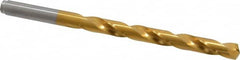 Hertel - 17/64" 135° Cobalt Jobber Drill - TiN Finish, Right Hand Cut, Spiral Flute, Straight Shank, 4-1/8" OAL, Split Point - Benchmark Tooling