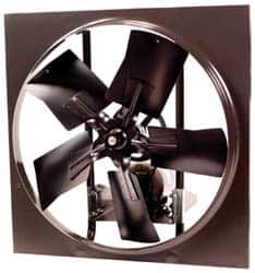 Fantech - 30" Blade, Belt Drive, 1 hp, 10,565 CFM, Drip-proof Exhaust Fan - 34" Opening Height x 34" Opening Width, 16" Deep, 6" Projection, 115/230 Volt, 1 Speed, Single Phase - Benchmark Tooling