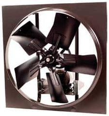 Fantech - 24" Blade, Belt Drive, 3/4 hp, 7,445 CFM, Totally Enclosed Exhaust Fan - 28" Opening Height x 28" Opening Width, 16" Deep, 5" Projection, 208 to 220/440 Volt, 1 Speed, Three Phase - Benchmark Tooling