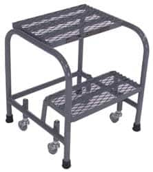 Cotterman - 20" 2 Step Ladder - 350 Lb Capacity, 20" Platform Height, 18" Base Width x 19" Depth, Grip Strut - Benchmark Tooling