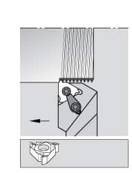 Kennametal - External Thread, Right Hand Cut, 3/4" Shank Width x 3/4" Shank Height Indexable Threading Toolholder - 5" OAL, LT 16ER Insert Compatibility, LSS Toolholder, Series LT Threading - Benchmark Tooling