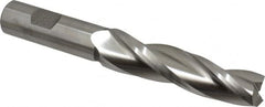 Made in USA - 1° Taper Angle per Side, 3/4" Small End Diam, 3-1/4" LOC, High Speed Steel 3 Flute Tapered Square End Mill - 5-3/4" OAL, 3/4" Shank Diam, Spiral Flute - Benchmark Tooling