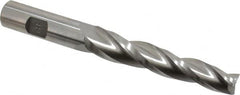 Made in USA - 1.5° Taper Angle per Side, 1/2" Small End Diam, 3-1/4" LOC, High Speed Steel 3 Flute Tapered Square End Mill - 5-1/2" OAL, 5/8" Shank Diam, Spiral Flute - Benchmark Tooling