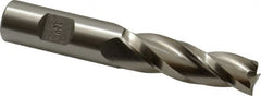 Made in USA - 1.5° Taper Angle per Side, 5/8" Small End Diam, 2-1/4" LOC, High Speed Steel 3 Flute Tapered Square End Mill - 4-1/2" OAL, 3/4" Shank Diam, Spiral Flute - Benchmark Tooling