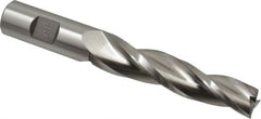 Made in USA - 1.5° Taper Angle per Side, 5/8" Small End Diam, 3-1/4" LOC, High Speed Steel 3 Flute Tapered Square End Mill - 5-1/2" OAL, 3/4" Shank Diam, Spiral Flute - Benchmark Tooling