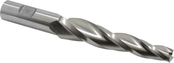 Made in USA - 3° 1/2" Small End Diam, 4" LOC, 3 Flute High Speed Steel Tapered Square End Mill - Benchmark Tooling