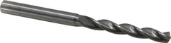 Kennametal - #1 130° Solid Carbide Jobber Drill - Bright Finish, Right Hand Cut, Spiral Flute, Straight Shank, 3.23" OAL, Standard Point - Benchmark Tooling