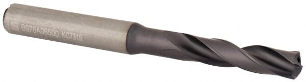 Kennametal - 6.5mm 140° Spiral Flute Solid Carbide Screw Machine Drill Bit - Benchmark Tooling