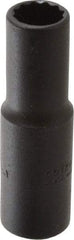 Proto - 3/8", 3/8" Drive, Deep Hand Socket - 12 Points, 2-1/8" OAL, Alloy Steel, Black Finish - Benchmark Tooling