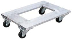 Vestil - 900 Lb Capacity Aluminum Flush Open Frame Dolly - 24" Long x 18" Wide x 5-1/4" High, 3" Wheels - Benchmark Tooling