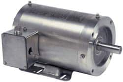 US Motors - TENV Enclosure, No Thermal Protection, 1,725 RPM, 575 Volt, 60 Hz, Three Phase Standard Efficient Motor - Size 56 Frame, C-Face/Base Mount, 1 Speed, Ball Bearings, 1.4 Full Load Amps, F Class Insulation, Reversible - Benchmark Tooling