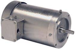 US Motors - 1/2 hp, TENV Enclosure, No Thermal Protection, 1,140 RPM, 208-230/460 Volt, 60 Hz, Three Phase Energy Efficient Motor - Size 56C Frame, C-Face Mount, 1 Speed, Ball Bearings, 2.2-2.2/1.1 Full Load Amps, F Class Insulation, Reversible - Benchmark Tooling