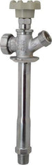 B&K Mueller - 1/2" Pipe, 6" Long Shank, Chrome Plated Brass Antisiphon Frostfree Sillcock - Handwheel Handle, Male & Solder End Connections, 125 psi WOG Rating - Benchmark Tooling
