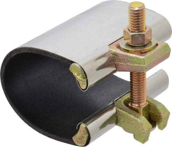 B&K Mueller - 2" Pipe Single Bolt 3" Repair Clamp - For Providing Strong Positive Seal In Repairing Leaking Pipes - Benchmark Tooling