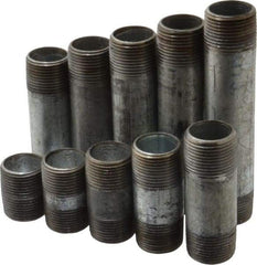 B&K Mueller - 60 Piece, 1" Pipe, Galvanized Pipe Nipple Set - Schedule 40, (6) Close, (6) 2, (6) 2-1/2, (6) 3, (6) 3-1/2, (6) 4, (6) 4-1/2, (6) 5, (6) 5-1/2, (6) 6 - Benchmark Tooling