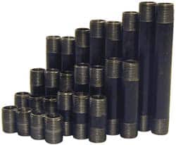 B&K Mueller - 66 Piece, 3/4" Pipe, Black Finished Steel Pipe Nipple Set - Schedule 40, (6) Close, (6) 1-1/2, (6) 2, (6) 2-1/2, (6) 3, (6) 3-1/2, (6) 4, (6) 4-1/2, (6) 5, (6) 5-1/2, (6) 6 - Benchmark Tooling