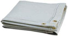 Steiner - 10' High x 10' Wide x 0.08" Thick Uncoated Fiberglass Welding Blanket - White, Grommet - Benchmark Tooling