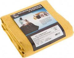 Steiner - 8' High x 6' Wide x 0.051" Thick Acrylic Coated Fiberglass Welding Blanket - Gold, Grommet - Benchmark Tooling