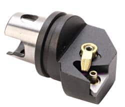 Kennametal - Left Hand Cut, Size KM32, TN.. Insert Compatiblity, Internal Modular Turning & Profiling Cutting Unit Head - 22mm Ctr to Cutting Edge, 35mm Head Length, Through Coolant, Series Kenloc - Benchmark Tooling