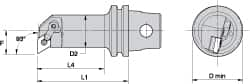 Kennametal - Right Hand Cut, 32mm Min Bore Diam, Size KM32 Steel Modular Boring Cutting Unit Head - 2.9528" Max Bore Depth, Through Coolant, Compatible with DN.. - Benchmark Tooling