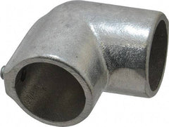 Hollaender - 1-1/4" Pipe, 90° Elbow, Aluminum Alloy Elbow Pipe Rail Fitting - Bright Finish - Benchmark Tooling