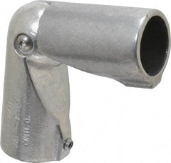Hollaender - 1-1/4" Pipe, Adjustable Elbow, Aluminum Alloy Elbow Pipe Rail Fitting - Bright Finish - Benchmark Tooling