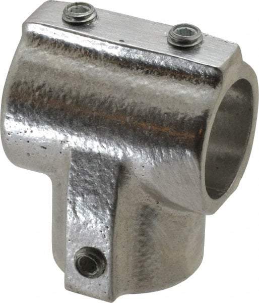 Hollaender - 3/4" Pipe, 90° Three Socket Tee, Aluminum Alloy Tee Pipe Rail Fitting - Bright Finish - Benchmark Tooling