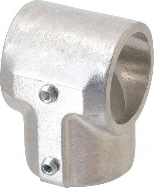 Hollaender - 1-1/2" Pipe, Tee-E, Aluminum Alloy Tee Pipe Rail Fitting - Bright Finish - Benchmark Tooling