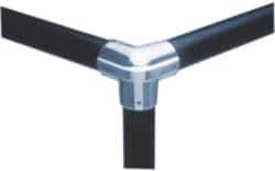 Hollaender - 3/4" Pipe, Side Outlet Elbow, Aluminum Alloy Elbow Pipe Rail Fitting - Bright Finish - Benchmark Tooling