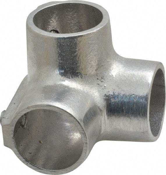 Hollaender - 1" Pipe, Side Outlet Elbow, Aluminum Alloy Elbow Pipe Rail Fitting - Bright Finish - Benchmark Tooling