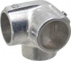 Hollaender - 1-1/4" Pipe, Side Outlet Elbow, Aluminum Alloy Elbow Pipe Rail Fitting - Bright Finish - Benchmark Tooling