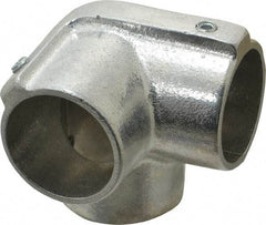 Hollaender - 1-1/2" Pipe, Side Outlet Elbow, Aluminum Alloy Elbow Pipe Rail Fitting - Bright Finish - Benchmark Tooling
