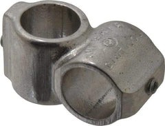 Hollaender - 3/4" Pipe, Short Barrel Crossover, Aluminum Alloy Cross Pipe Rail Fitting - Bright Finish - Benchmark Tooling