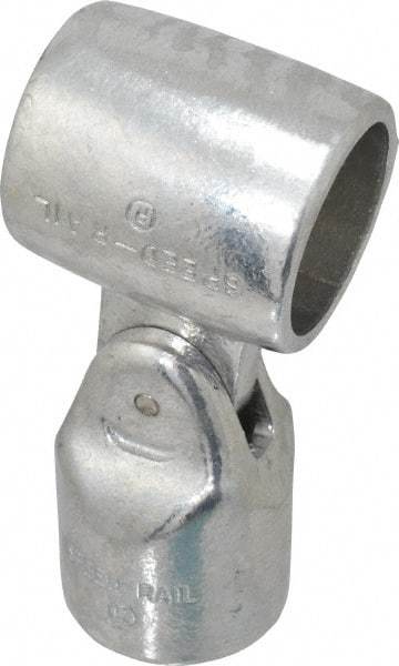 Hollaender - 1-1/2" Pipe, Adjustable Elbow Assembly, Aluminum Alloy Elbow Pipe Rail Fitting - Bright Finish - Benchmark Tooling