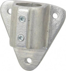Hollaender - 1" Pipe, Wall Mount Flange, Aluminum Alloy Flange Pipe Rail Fitting - Bright Finish - Benchmark Tooling