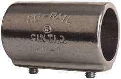 Hollaender - 1-1/4" Pipe, Aluminum Alloy Straight Coupling Pipe Rail Fitting - Bright Finish - Benchmark Tooling