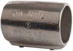 Hollaender - 2" Pipe, Aluminum Alloy Straight Coupling Pipe Rail Fitting - Bright Finish - Benchmark Tooling
