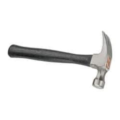 Stanley - 1 Lb Head, Straight Rip Claw Nail Hammer - 13-1/4" OAL, Carbon Steel Head, Smooth Face, Wood Handle - Benchmark Tooling