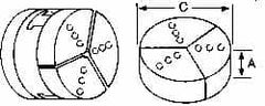 Abbott Workholding Products - 4" & Up Chuck Capacity, Northfield Attachment, Round Soft Lathe Chuck Jaw - 3 Jaws, Aluminum, 3.92" Wide x 2" High - Benchmark Tooling