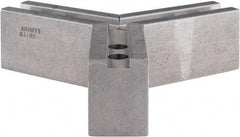 Abbott Workholding Products - 8" & Up Chuck Capacity, 1.5mm x 60° Serrated Attachment, Square Soft Lathe Chuck Jaw - 3 Jaws, Steel, 63/64" Btw Mount Hole Ctrs, 4" Long x 1-1/2" Wide x 2" High, 0.5512" Groove, 0.4724" & 12mm Fastener - Benchmark Tooling