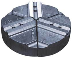 Abbott Workholding Products - 15" & Up Chuck Capacity, 1.5mm x 60° Serrated Attachment, Round Soft Lathe Chuck Jaw - 3 Jaws, Cast Aluminum, 1.6929" Btw Mount Hole Ctrs, 24" Wide x 4" High, 0.8661" Groove, 0.7874" & 20mm Fastener - Benchmark Tooling